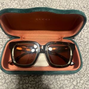 Gucci Logo 52MM Square Sunglasses